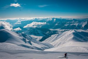 Ski und Snowboard Freeride Abfahrt